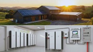 सोलर के साथ बैटरी भंडारण
