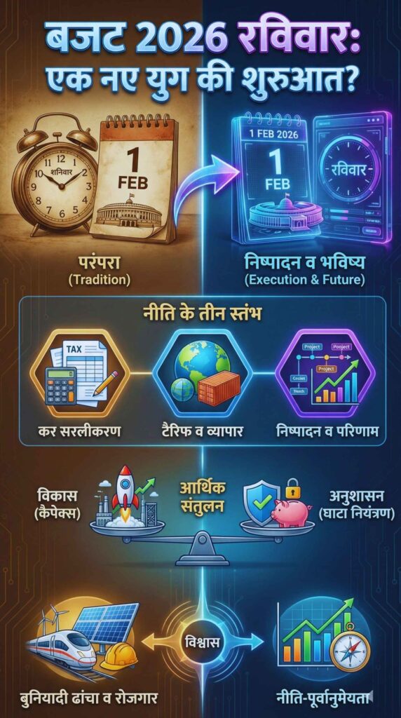 Union Budget 2026 Sunday: परंपरा, समय और “प्रशासनिक अनुशासन” की नई परिभाषा