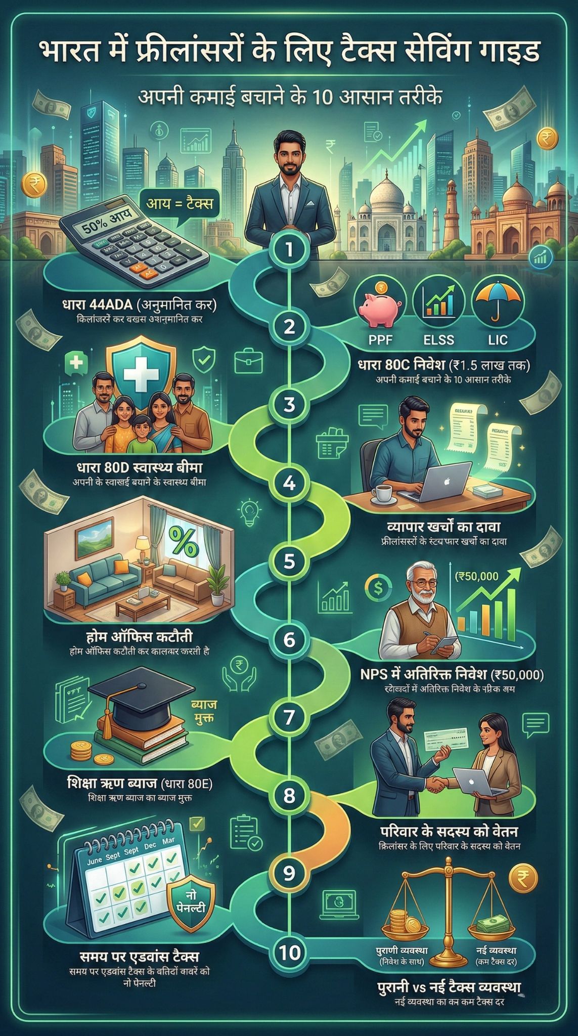 freelancer tax saving india