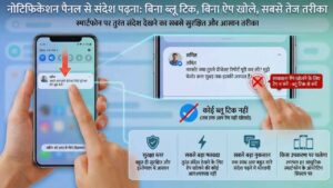 नोटिफिकेशन पैनल से संदेश पढ़ना