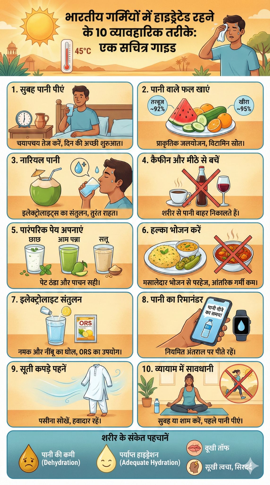 stay hydrated in indian summer