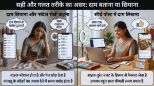 दाम छिपाना और हमेशा "संदेश भेजें" कहना