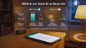 वीडियो के साथ रोज़ाना चैट का बैकअप लेना