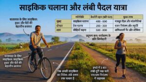 साइकिल चलाना और लंबी पैदल यात्रा