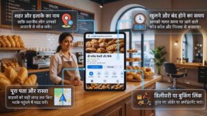 स्थानीय और भरोसेमंद दुकानों के लिए (बेकरी, सैलून)