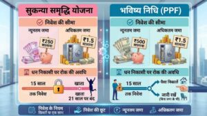 निवेश की सीमा और धन निकासी पर रोक की अवधि