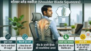शोल्डर ब्लेड स्क्वीज़ (Shoulder Blade Squeezes)