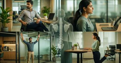 Posture exercises for office workers