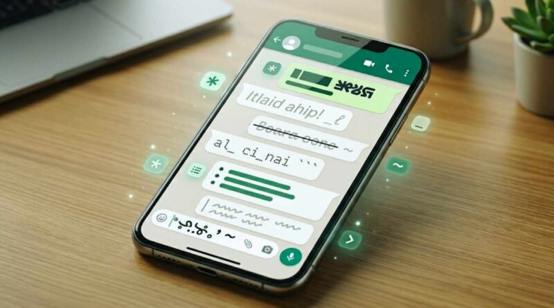 WhatsApp text formatting