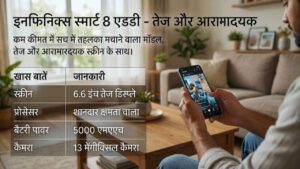 इनफिनिक्स स्मार्ट 8 एचडी - तेज और आरामदायक